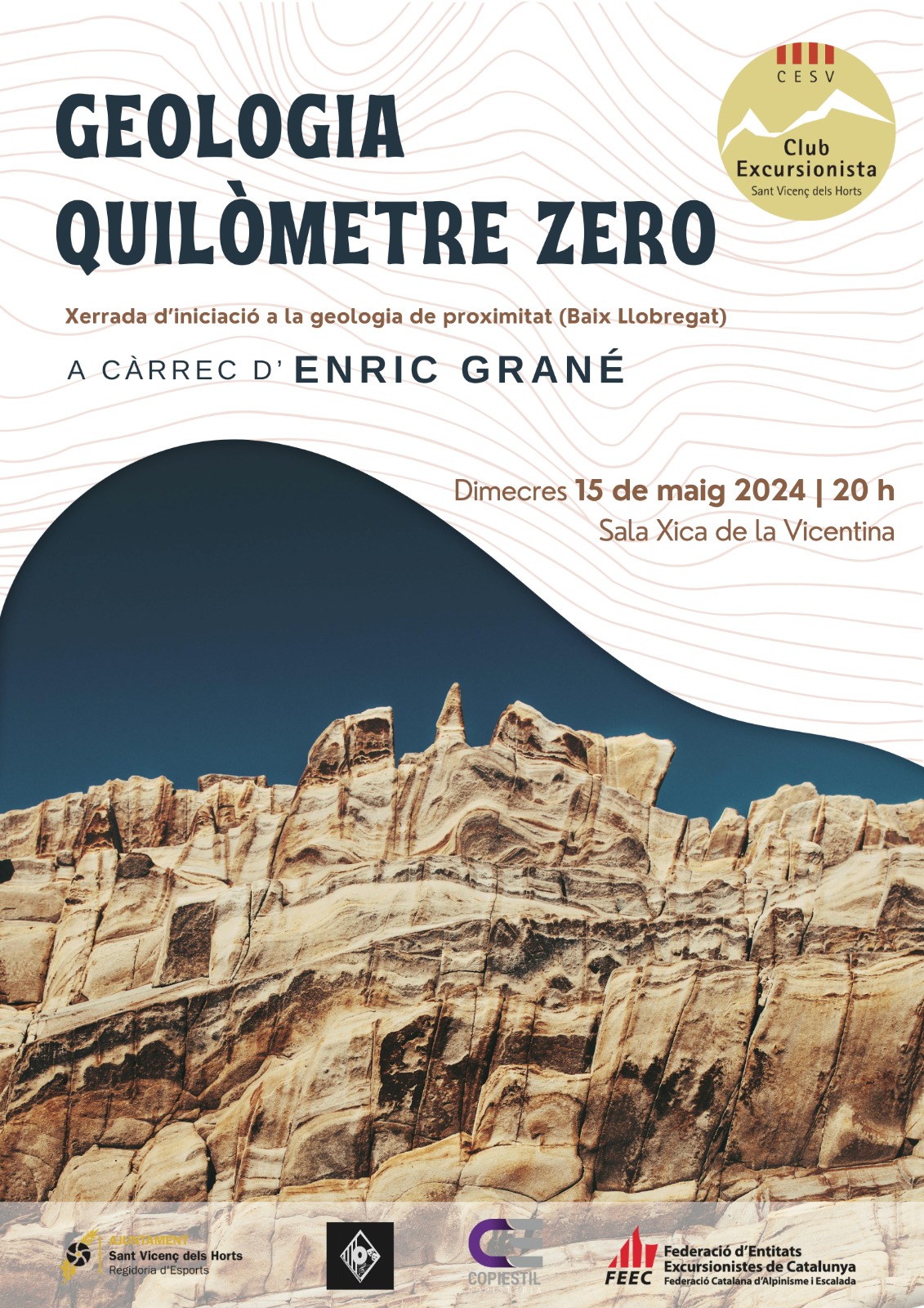Conferència : Geologia quilòmetre Zero a càrrec d’Enric Grané (geòleg)
