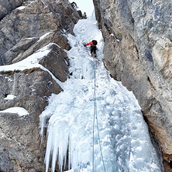 Sortida d'alpinisme (escalada en gel)