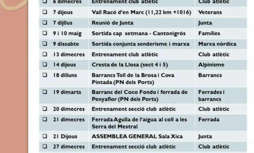 Agenda Maig 2026